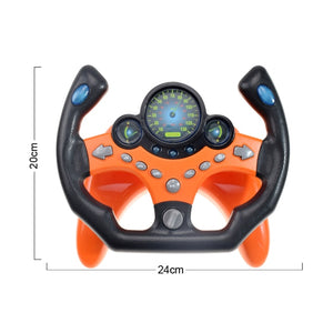 Eletric Simulation Steering Wheel Toy with Light Sound Baby Kids Musical Educational Copilot Stroller Steering Wheel Vocal Toys