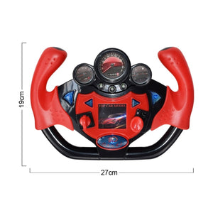 Eletric Simulation Steering Wheel Toy with Light Sound Baby Kids Musical Educational Copilot Stroller Steering Wheel Vocal Toys