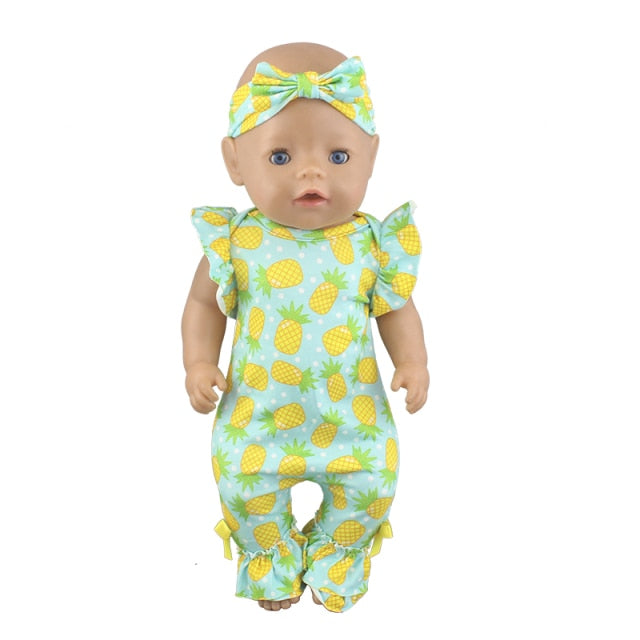 New Pajamas Fit For 17Inches Zapf Baby Born Doll 43cm Born Babies Doll Clothes