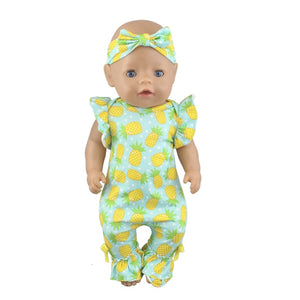 New Pajamas Fit For 17Inches Zapf Baby Born Doll 43cm Born Babies Doll Clothes