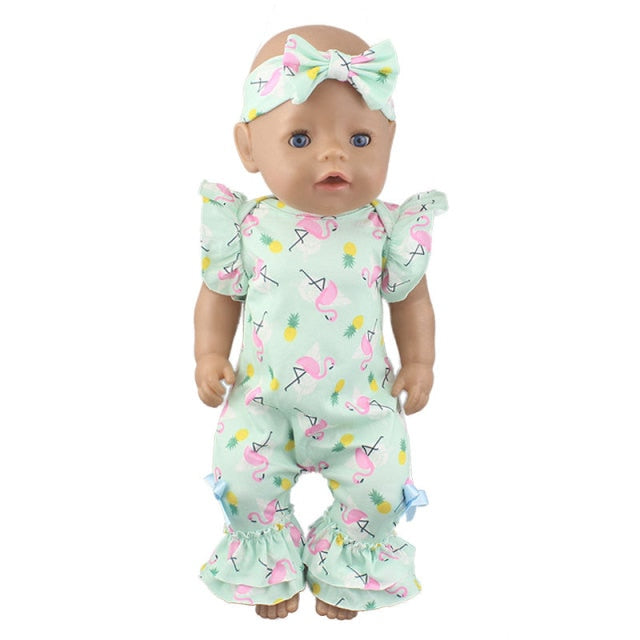 New Pajamas Fit For 17Inches Zapf Baby Born Doll 43cm Born Babies Doll Clothes