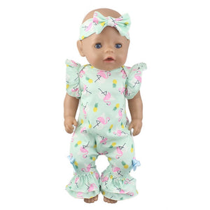 New Pajamas Fit For 17Inches Zapf Baby Born Doll 43cm Born Babies Doll Clothes