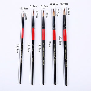 5Pcs/6pcs Artist Paint Brush Set High Quality Nylon Hair Wood Black Handle Watercolor Acrylic Oil Brush Painting Art Supplies