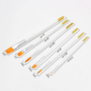 5Pcs/6pcs Artist Paint Brush Set High Quality Nylon Hair Wood Black Handle Watercolor Acrylic Oil Brush Painting Art Supplies