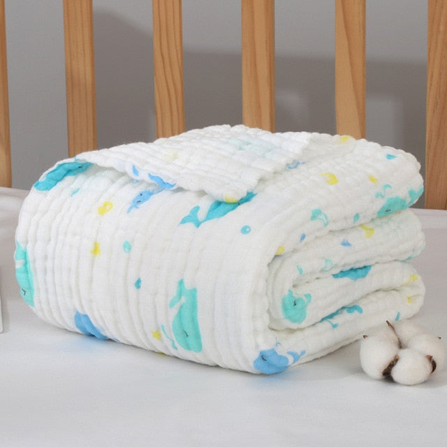 6 Layers Muslin Swaddle Baby Blankets Newborn Muslin Swaddle Baby Bedding Custom Blanket Couverture Bebe Emmaillotage