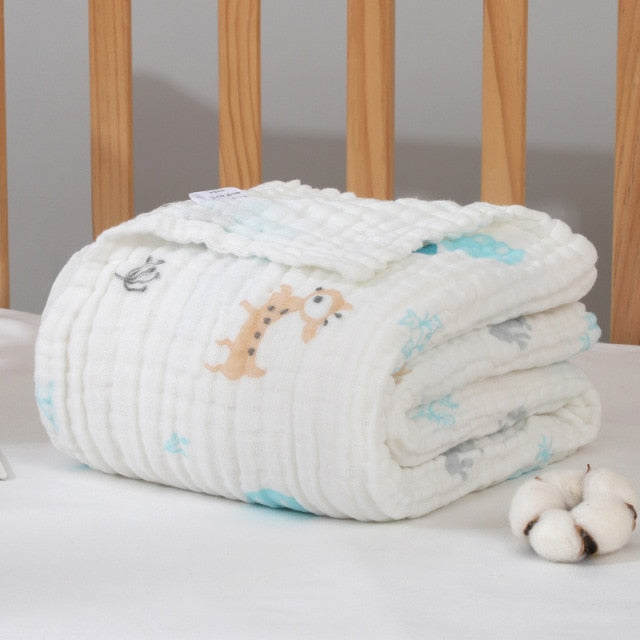 6 Layers Muslin Swaddle Baby Blankets Newborn Muslin Swaddle Baby Bedding Custom Blanket Couverture Bebe Emmaillotage