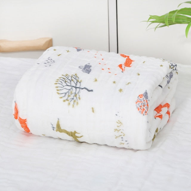 6 Layers Muslin Swaddle Baby Blankets Newborn Muslin Swaddle Baby Bedding Custom Blanket Couverture Bebe Emmaillotage