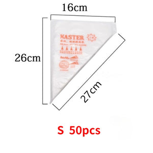 100/50/20 PCS Disposable Pastry Bag S/M/L Confectionery Bags Cake Cream Icing Fondant Decorating Kitchen Baking Piping Bag Tools