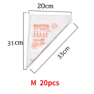 100/50/20 PCS Disposable Pastry Bag S/M/L Confectionery Bags Cake Cream Icing Fondant Decorating Kitchen Baking Piping Bag Tools