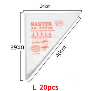 100/50/20 PCS Disposable Pastry Bag S/M/L Confectionery Bags Cake Cream Icing Fondant Decorating Kitchen Baking Piping Bag Tools