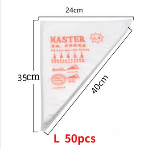 100/50/20 PCS Disposable Pastry Bag S/M/L Confectionery Bags Cake Cream Icing Fondant Decorating Kitchen Baking Piping Bag Tools