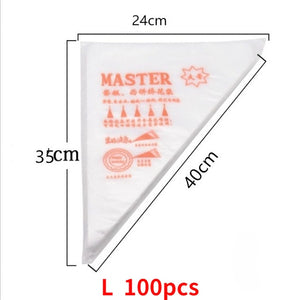 100/50/20 PCS Disposable Pastry Bag S/M/L Confectionery Bags Cake Cream Icing Fondant Decorating Kitchen Baking Piping Bag Tools