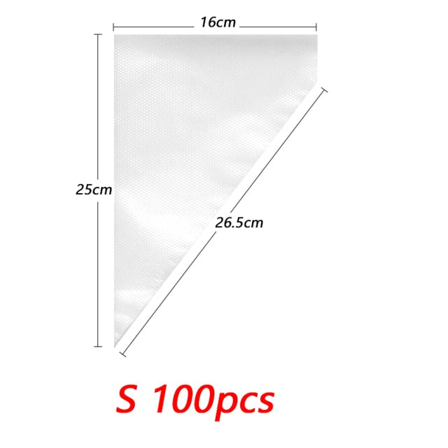 100/50/20 PCS Disposable Pastry Bag S/M/L Confectionery Bags Cake Cream Icing Fondant Decorating Kitchen Baking Piping Bag Tools