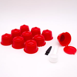 10PCS Refillable Capsules for Nescafe DOLCE GUSTO Coffee Capsules Reusable Filter with Spoon Brush Coffee Pods High Quality