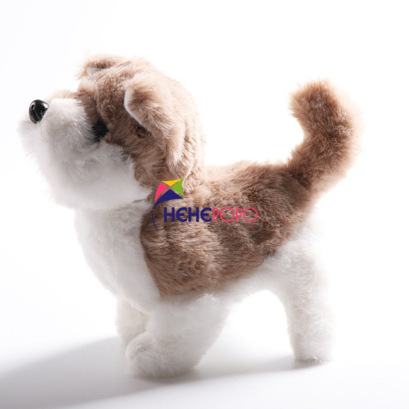Lovely Electronic Plush Toys Interactive Electronic Pets Robot Dog Bark Stand Walk Electronic Toys Dog for Kids Baby Gift