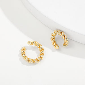 2021 New Fashion Pearl Ear Cuff Bohemia Stackable C Shaped CZ Rhinestone Small Earcuffs Clip Earrings for Women Wedding Jewelry