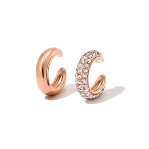 2021 New Fashion Pearl Ear Cuff Bohemia Stackable C Shaped CZ Rhinestone Small Earcuffs Clip Earrings for Women Wedding Jewelry