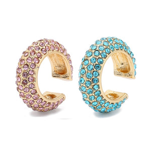 2021 New Fashion Pearl Ear Cuff Bohemia Stackable C Shaped CZ Rhinestone Small Earcuffs Clip Earrings for Women Wedding Jewelry