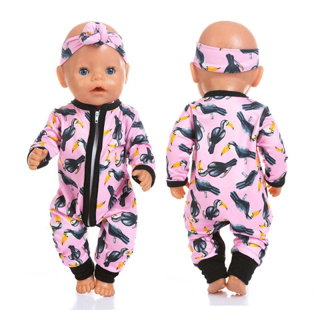 New Pajamas Fit For 17Inches Zapf Baby Born Doll 43cm Born Babies Doll Clothes