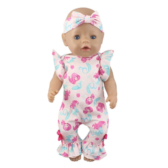New Pajamas Fit For 17Inches Zapf Baby Born Doll 43cm Born Babies Doll Clothes