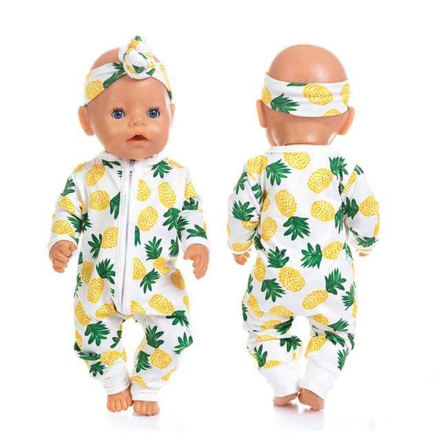 New Pajamas Fit For 17Inches Zapf Baby Born Doll 43cm Born Babies Doll Clothes