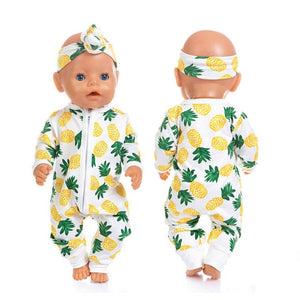 New Pajamas Fit For 17Inches Zapf Baby Born Doll 43cm Born Babies Doll Clothes