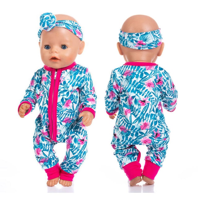 New Pajamas Fit For 17Inches Zapf Baby Born Doll 43cm Born Babies Doll Clothes