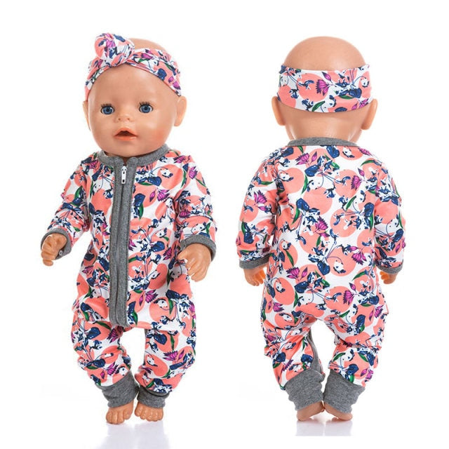 New Pajamas Fit For 17Inches Zapf Baby Born Doll 43cm Born Babies Doll Clothes
