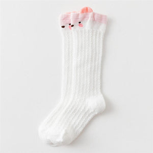 Balleenshiny Baby Girl Socks Toddler Baby Bow Cotton Mesh Breathable Socks Newborn Infant Non-slip Baby Girls Socks 0-3 years