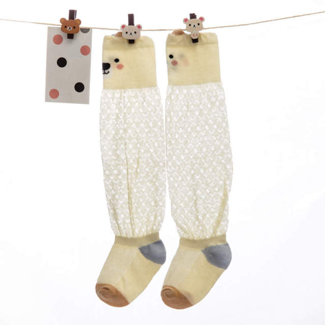 Balleenshiny Baby Girl Socks Toddler Baby Bow Cotton Mesh Breathable Socks Newborn Infant Non-slip Baby Girls Socks 0-3 years