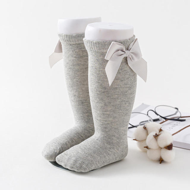 Balleenshiny Baby Girl Socks Toddler Baby Bow Cotton Mesh Breathable Socks Newborn Infant Non-slip Baby Girls Socks 0-3 years