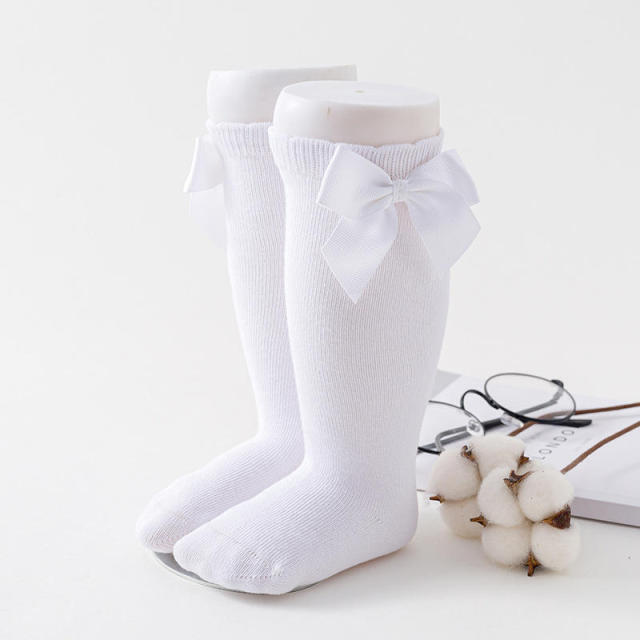 Balleenshiny Baby Girl Socks Toddler Baby Bow Cotton Mesh Breathable Socks Newborn Infant Non-slip Baby Girls Socks 0-3 years