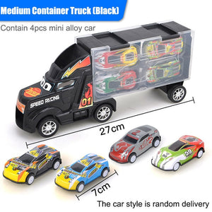 Big Transport Car Container Carrier Big Truck Vehicles Toys With Mini Diecast Cars Model Toys For Children Boys Birthday Gifts