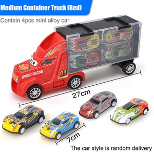 Big Transport Car Container Carrier Big Truck Vehicles Toys With Mini Diecast Cars Model Toys For Children Boys Birthday Gifts