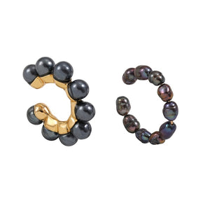 2021 New Fashion Pearl Ear Cuff Bohemia Stackable C Shaped CZ Rhinestone Small Earcuffs Clip Earrings for Women Wedding Jewelry