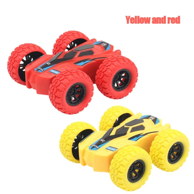 2Pcs juguetes para niños Kid Toy Car Double-Side  Inertia Vehicle Crashworthiness Fall Resistance Shatter-Proof Model Boy Toys