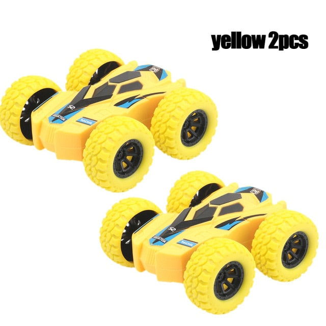 2Pcs juguetes para niños Kid Toy Car Double-Side  Inertia Vehicle Crashworthiness Fall Resistance Shatter-Proof Model Boy Toys