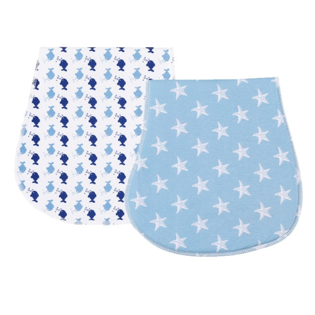 2Pcs/Lot Burp Cloth Organic Cotton Absorbent Towel Soft Comfortable Baby Burp Cloths Wholesale Fashionable Burp Cloth Boy Bibs