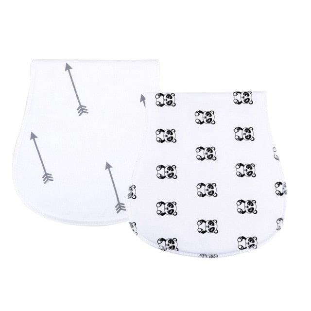 2Pcs/Lot Burp Cloth Organic Cotton Absorbent Towel Soft Comfortable Baby Burp Cloths Wholesale Fashionable Burp Cloth Boy Bibs
