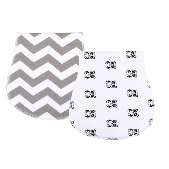 2Pcs/Lot Burp Cloth Organic Cotton Absorbent Towel Soft Comfortable Baby Burp Cloths Wholesale Fashionable Burp Cloth Boy Bibs