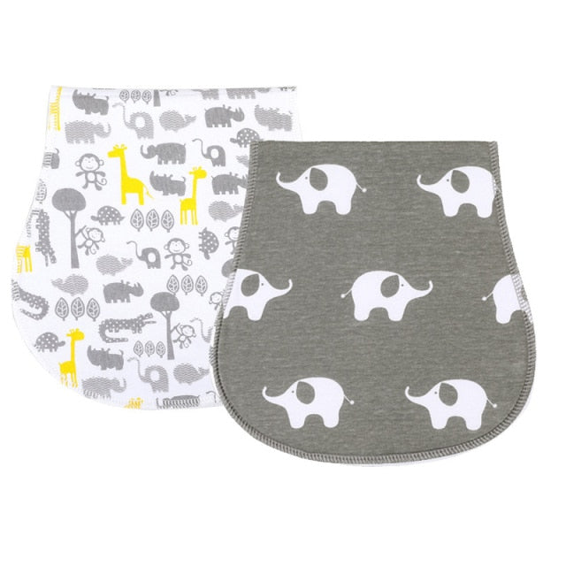 2Pcs/Lot Burp Cloth Organic Cotton Absorbent Towel Soft Comfortable Baby Burp Cloths Wholesale Fashionable Burp Cloth Boy Bibs
