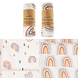 2 pieces/pack  Kangobaby muslin baby swaddle Blanket Newborn Baby Bath Towel Swaddle Blankets Multi Designs Functions Baby Wrap