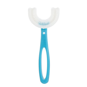 Kids Toothbrush U-Shape Infant Toothbrush with Handle Silicone Oral Care Cleaning Brush for Toddlers Ages 2-12