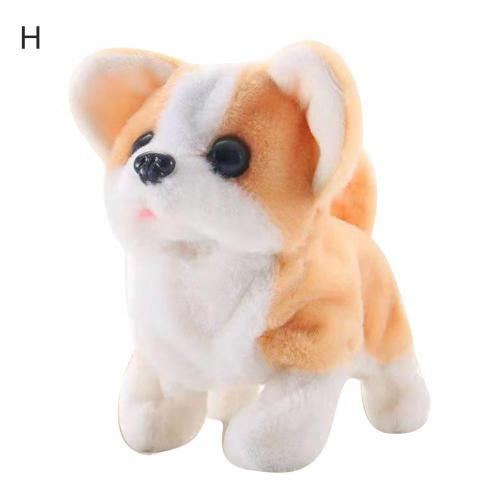 Electric Plush Simulation Display Mold Teddy Corgi Dog Rabbit Tail Wagging Ass Shaking Toy Robot for Children Interesting Gifts