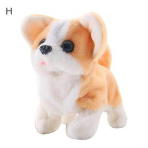 Electric Plush Simulation Display Mold Teddy Corgi Dog Rabbit Tail Wagging Ass Shaking Toy Robot for Children Interesting Gifts