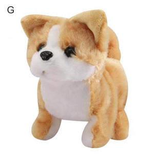 Electric Plush Simulation Display Mold Teddy Corgi Dog Rabbit Tail Wagging Ass Shaking Toy Robot for Children Interesting Gifts