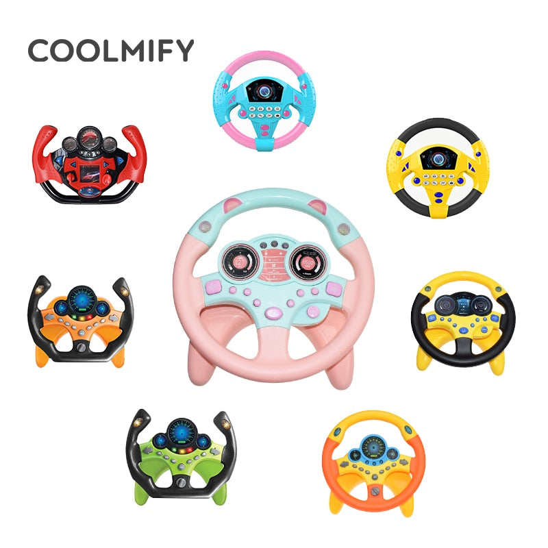 Kids Toy Musical Instrument Children's Educational Toys For Baby Electronic Music Toys Steering Wheel Vocal Toy With Light Sound