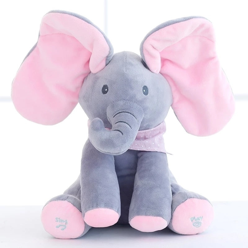 Robots Pet Elephant Electric Toys Ears Move Music Baby Animal Hide And Seek Cat Soothing Doll Elephant Dog Rabbit Plush Toy Kids