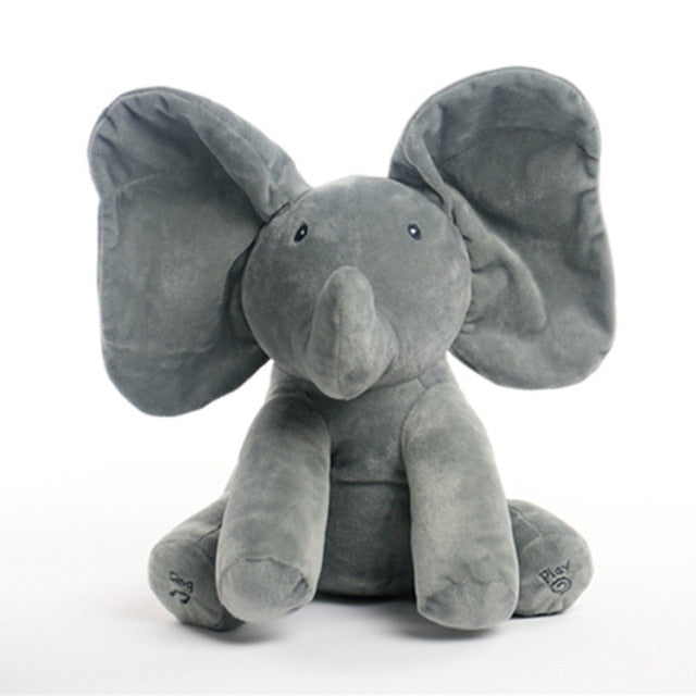 Robots Pet Elephant Electric Toys Ears Move Music Baby Animal Hide And Seek Cat Soothing Doll Elephant Dog Rabbit Plush Toy Kids