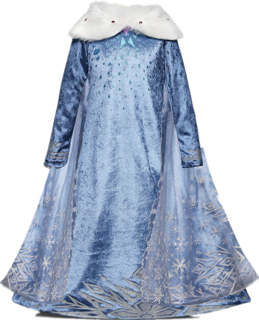 Fancy Girl Princess Dresses Beauty Belle Cosplay Costume Snow Christmas Halloween Princess Dress up Children Party Clothes